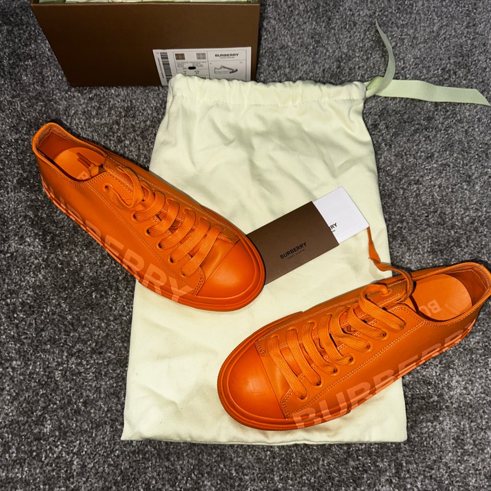 Burberry Women’s Bright Orange Sneakers